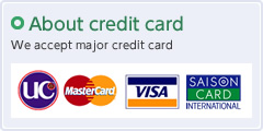 クレジットカードについて 各種クレジットカードのご利用が可能です。